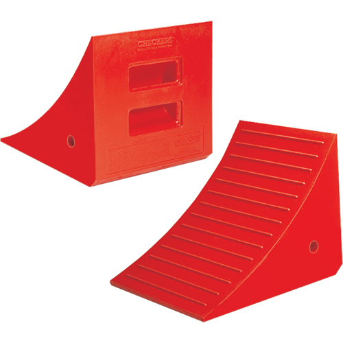 Heavy-Duty Wheel Chocks, Polyurethane, Orange, 14" W x 17" D x 14" H Distribution Industrielle GC