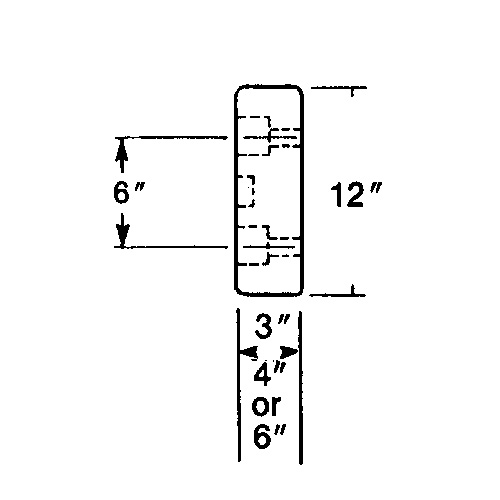 Butoirs de quai en caoutchouc moul&eacute;s, Caoutchouc, 30" la x 4" p x 10" h Distribution Industrielle GC