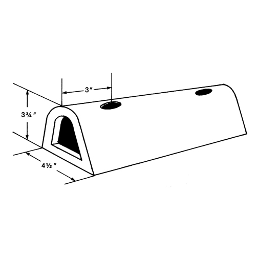 D&eacute;fenses de quai en caoutchouc refoul&eacute;, Caoutchouc, 4-1/2" la x 12" lo x 3-3/4" p Distribution Industrielle GC