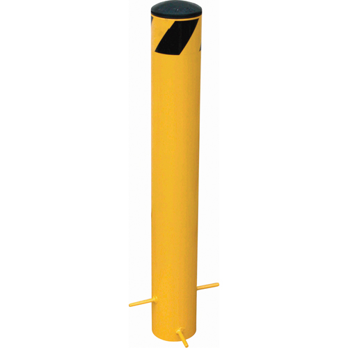 Pour-In-Place Bollards, Steel, 35" H x 5-9/16" W, Yellow Distribution Industrielle GC