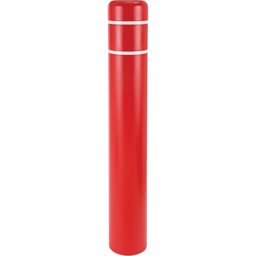 Capuchons en polyethylene pour borne de protection, 4-1/2" dia. x 52" l, Rouge Distribution Industrielle GC