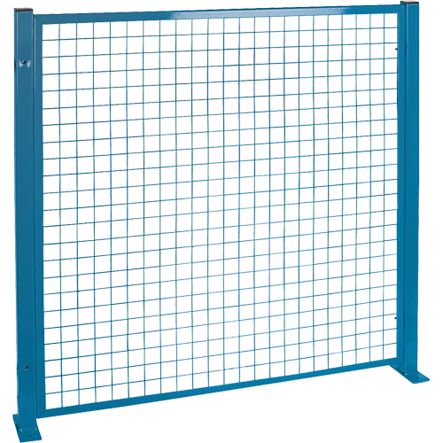 Protecteurs de p&eacute;rim&egrave;tre - Style treillis m&eacute;tallique, 4' h x 4' la, Bleu Distribution Industrielle GC