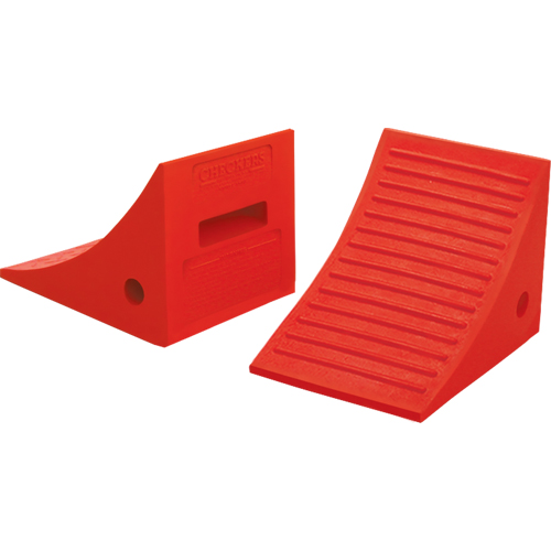 Cales-roue pour usage g&eacute;n&eacute;ral, Polyur&eacute;thane, Orange, 8" la x 11-1/4" p x 8-1/4" h Distribution Industrielle GC