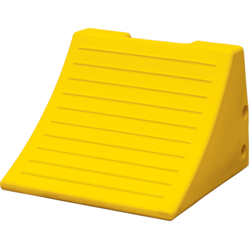 Cales-roue robustes, Polyur&eacute;thane, Jaune s&eacute;curit&eacute;, 15-1/10" la x 15" p x 11" h Distribution Industrielle GC