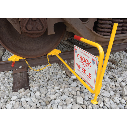 Single Rail Chock With Flag Rail Combo Distribution Industrielle GC
