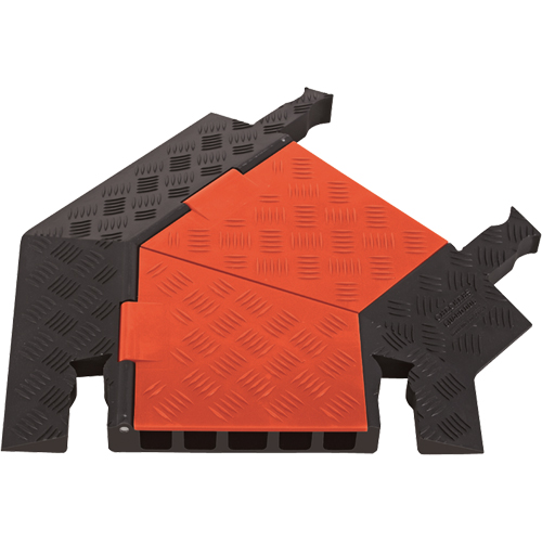 Protecteur de c&acirc;ble pour usage g&eacute;n&eacute;ral &agrave; 5 canaux Guard Dog, virage &agrave; droite Distribution Industrielle GC