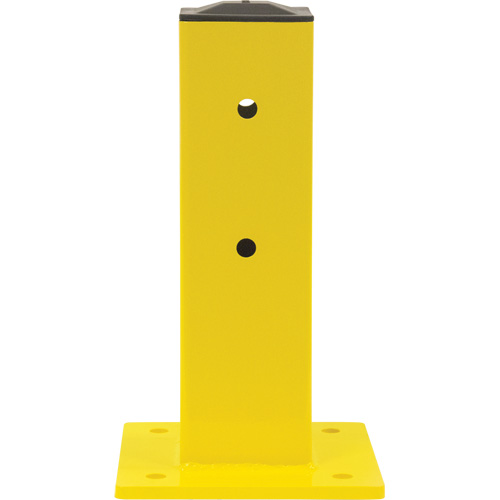 Single Guard Rail Post, Steel, 5" L x 17" H, Safety Yellow Distribution Industrielle GC