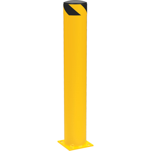 Safety Pipe Bollard, Steel, 42" H x 6-5/8" W, Yellow Distribution Industrielle GC