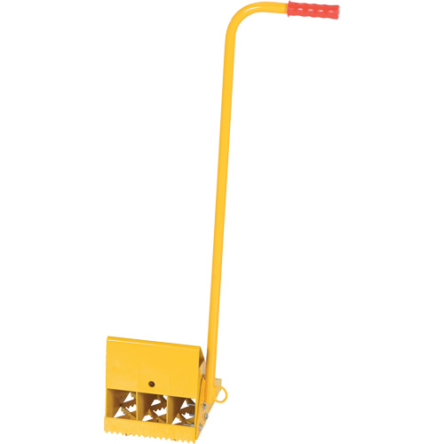 Ergo Handle Wheel Chock, Steel, Yellow, 8" W x 10-3/4" D x 9-1/8" H Distribution Industrielle GC