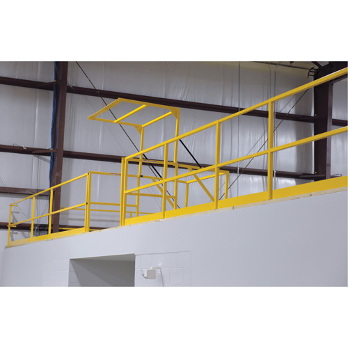 Barri&egrave;re de s&eacute;curit&eacute; pour mezzanine, 68-1/2" lo x 42" ha, 80-1/16" &eacute;lev&eacute;e, Jaune Distribution Industrielle GC