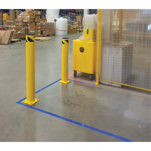 Butoir de s&eacute;curit&eacute;, Acier, 42" h x 5-1/2" la, Jaune Distribution Industrielle GC
