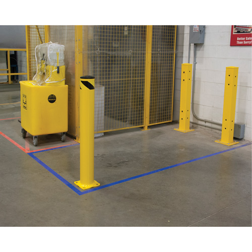 Butoir de s&eacute;curit&eacute;, Acier, 42" h x 5-1/2" la, Jaune Distribution Industrielle GC