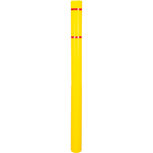 Polyethylene Bollard Cover, 4-1/2" Dia. x 64" L, Red/Yellow Distribution Industrielle GC