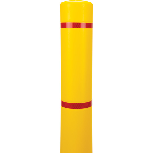 Polyethylene Bollard Cover, 4-1/2" Dia. x 64" L, Red/Yellow Distribution Industrielle GC