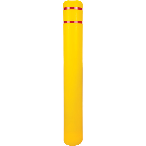 Polyethylene Bollard Cover, 6-5/8" Dia. x 52" L, Red/Yellow Distribution Industrielle GC