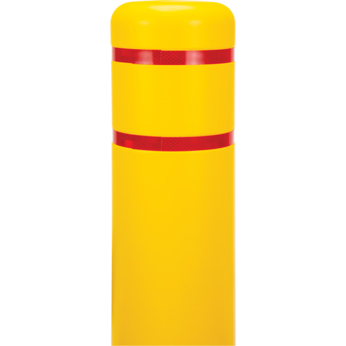 Polyethylene Bollard Cover, 6-5/8" Dia. x 52" L, Red/Yellow Distribution Industrielle GC