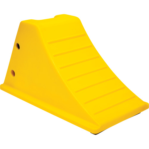 Cales de roue avec surface antid&eacute;rapante en caoutchouc, Polyur&eacute;thane, Jaune, 11-1/4" la x 21" p x 12-1/4" h Distribution Industrielle GC