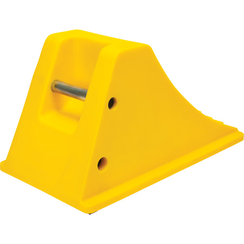 Cales de roue avec surface antid&eacute;rapante en caoutchouc, Polyur&eacute;thane, Jaune, 11-1/4" la x 21" p x 12-1/4" h Distribution Industrielle GC
