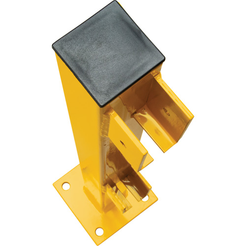 End Post for Light-Duty Guard Rails, Steel, 42" H, Safety Yellow Distribution Industrielle GC
