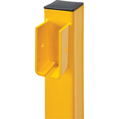 End Post for Light-Duty Guard Rails, Steel, 42" H, Safety Yellow Distribution Industrielle GC