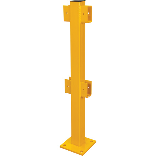In-Line Post for Light-Duty Guard Rails, Steel, 42" H, Safety Yellow Distribution Industrielle GC