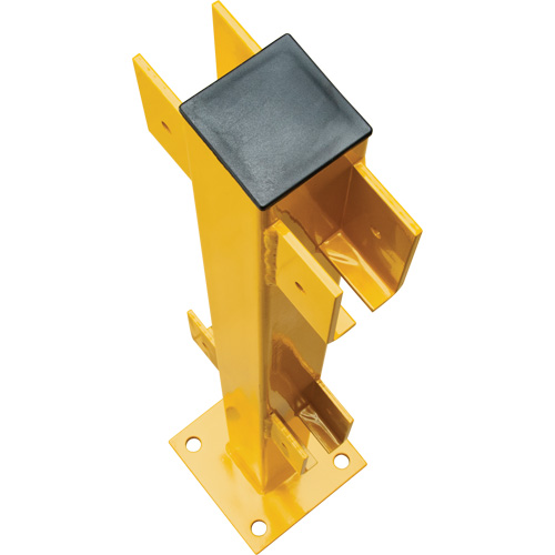 In-Line Post for Light-Duty Guard Rails, Steel, 42" H, Safety Yellow Distribution Industrielle GC