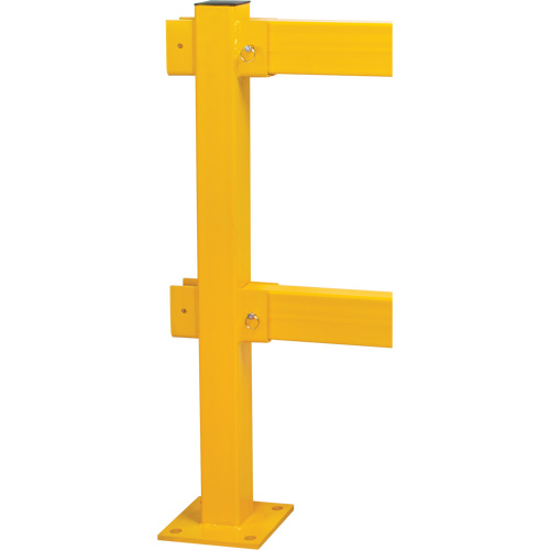In-Line Post for Light-Duty Guard Rails, Steel, 42" H, Safety Yellow Distribution Industrielle GC