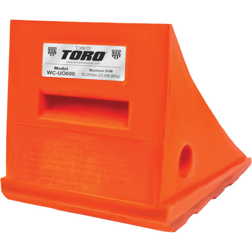 25 Ton General Purpose Wheel Chock, Urethane, Orange Distribution Industrielle GC
