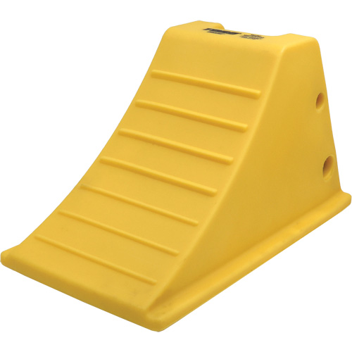 75 Ton Large Equipment Wheel Chock with Aluminum Cleats, Urethane, Yellow Distribution Industrielle GC