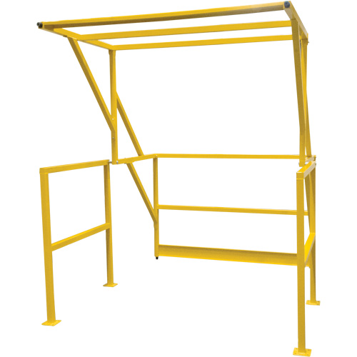 Barri&egrave;re de s&eacute;curit&eacute; pour mezzanine, 70" lo x 77" ha, 78" &eacute;lev&eacute;e, Jaune Distribution Industrielle GC