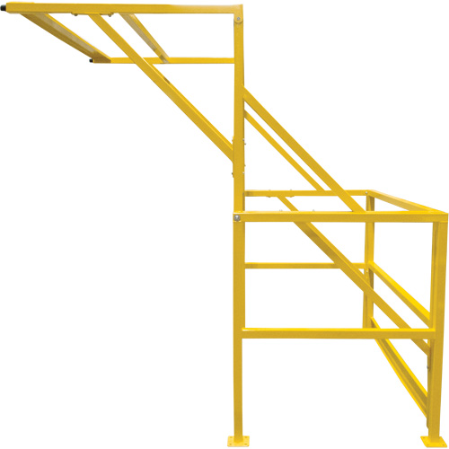 Barri&egrave;re de s&eacute;curit&eacute; pour mezzanine, 70" lo x 77" ha, 78" &eacute;lev&eacute;e, Jaune Distribution Industrielle GC