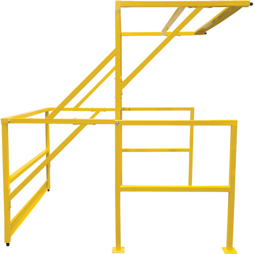 Barri&egrave;re de s&eacute;curit&eacute; pour mezzanine, 70" lo x 77" ha, 78" &eacute;lev&eacute;e, Jaune Distribution Industrielle GC