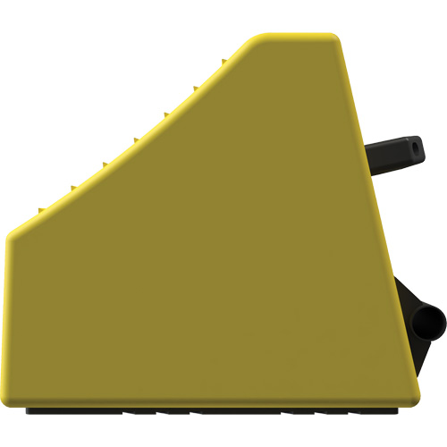 Cale de roue ultra-robuste pour l'exploitation mini&egrave;re Checkers Safety, PEHD, Jaune, 14-1/2" la x 17-1/2" p x 16" h Distribution Industrielle GC