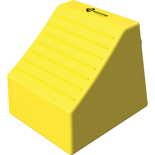 Cale de roue ultra-robuste pour l'exploitation mini&egrave;re Checkers Safety sans support, PEHD, Jaune, 14-1/2" la x 17-1/2" p x 16" h Distribution Industrielle GC