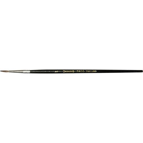 Black Pointed Bristle Artist Brush, 1.7 mm Brush Width, Camel Hair, Wood Handle Distribution Industrielle GC