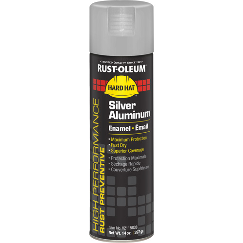 Peinture-&eacute;mail en a&eacute;rosol syst&egrave;me V2100, Aluminium argent, Brillant, 14 oz, Canette a&eacute;rosol Distribution Industrielle GC