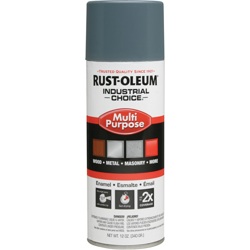 Industrial Choice&reg; 1600 System Multi-Purpose Enamel Spray Paint, Machine Grey, Gloss, 12 oz., Aerosol Can Distribution Industrielle GC
