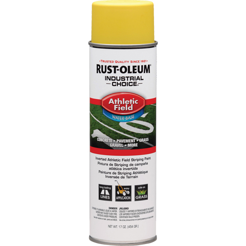 Peinture pour traçage de ligne pour terrain de gymnastique Industrial Choice AF1600, Jaune, 17 oz, Canette a&eacute;rosol Distribution Industrielle GC