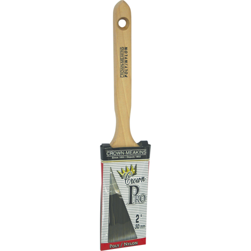 Pinceau angulaire Pro, Poly/nylon, Manche Bois, Largeur de 2" Distribution Industrielle GC