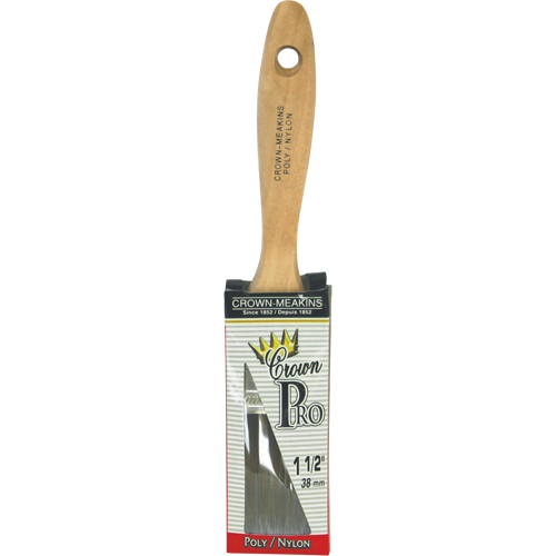 Pinceau droit Pro, Poly/nylon, Manche Bois, Largeur de 1-1/2" Distribution Industrielle GC