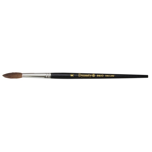 Black Pointed Bristle Artist Brush, 5.7 mm Brush Width, Camel Hair, Wood Handle Distribution Industrielle GC