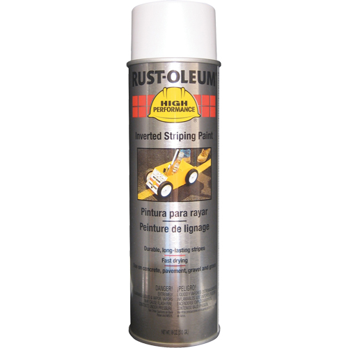 Peinture de traçage en a&eacute;rosol syst&egrave;me 2300 haute performance applicable en position invers&eacute;e, Blanc, 18 oz, Canette a&eacute;rosol Distribution Industrielle GC