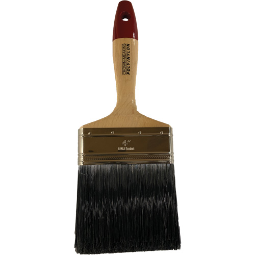 Pinceau, Poly/nylon, Manche Bois, Largeur de 4" Distribution Industrielle GC