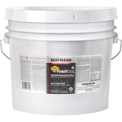 Concrete Saver&reg; FinishKote 80 High Solids Polyaspartic Floor Coating Part A, Pail, Clear/Tint Base Distribution Industrielle GC