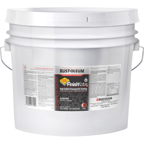 Concrete Saver&reg; FinishKote 80 High Solids Polyaspartic Floor Coating Part B, Pail, Clear/Tint Base Distribution Industrielle GC