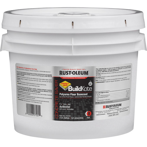 Concrete Saver&reg; BuildKote Polyurea Floor Coating Primer Part B, 2 Gal., Pail, Clear/Tint Base Distribution Industrielle GC