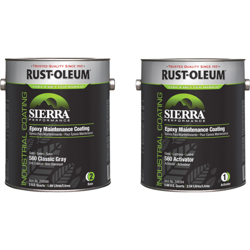 Trousse de rev&ecirc;tement dentretien &eacute;poxydique &agrave; base deau Sierra S60, Gallon, Gris Distribution Industrielle GC