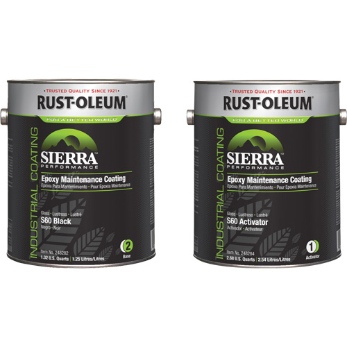 Sierra S60 Water-Based Epoxy Maintenance Coating Kit, Gallon, Black Distribution Industrielle GC