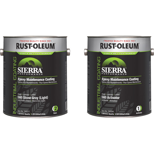 Sierra S60 Water-Based Epoxy Maintenance Coating Kit, Gallon, Grey Distribution Industrielle GC