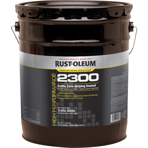 Peinture pour traçage de ligne invers&eacute;e Syst&egrave;me 2300 &agrave; haut rendement, Blanc, 5 gal., Seau Distribution Industrielle GC